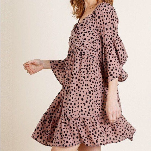 Dalmatian Print Ruffle Sweetheart Dress⭐️ - Picture 2 of 3